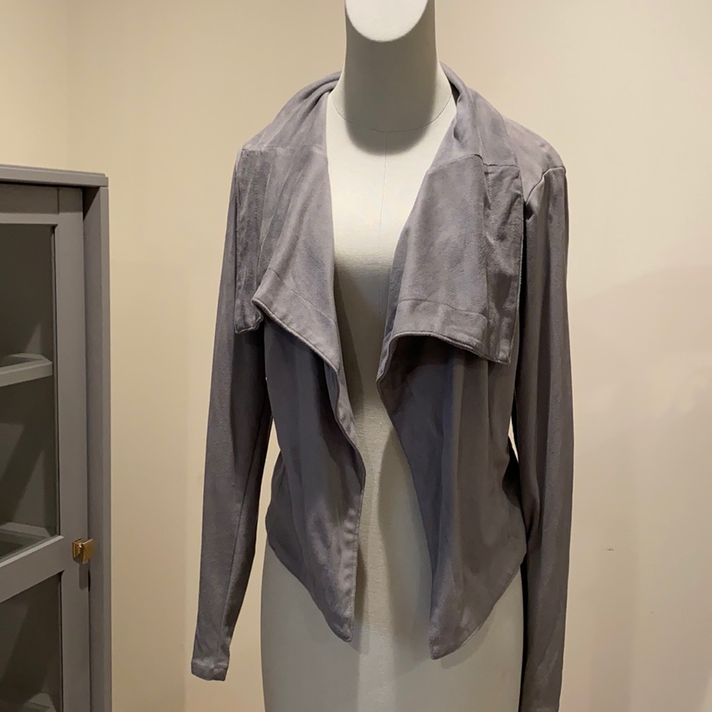 Velvet Grey Open Blazer